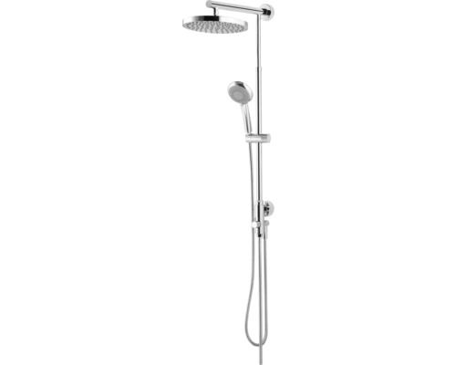 Duschsäule Schulte Rain D9630 02 mit Umsteller für vorhandene Armatur rund chrom Duschsäule mit Kopfbrause und Handbrause