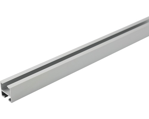 Vorhangstange mit Innenlauf II Helsinki silber 240 cm 18 x 18 mm Aluminiumprofil mit Nut