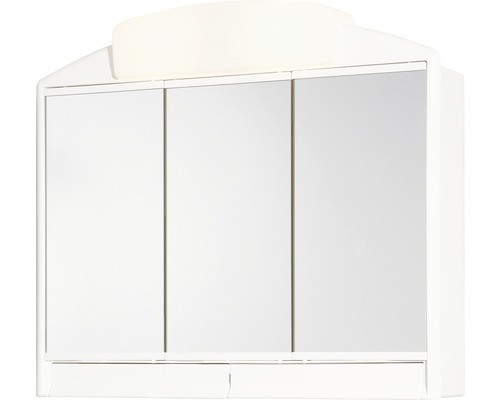 LED-Spiegelschrank Jokey Rano 3-türig 59x51x16 cm weiß