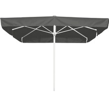 Quadratischer Sonnenschirm mit weißem Gestell
