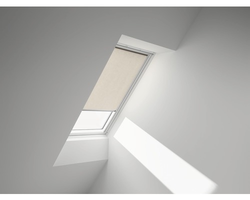 VELUX Sichtschutzrollo sand uni manuell Rahmen aluminium RFL C02 4155S