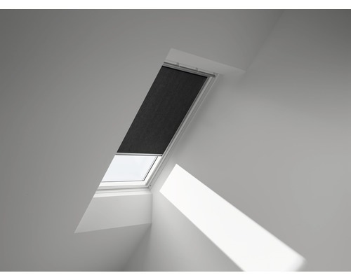 VELUX Sichtschutzrollo schwarz uni manuell Rahmen aluminium RFL SK10 4069S Dachfenster mit Verdunkelungsrollo