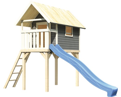 Spielhaus mit Rutsche und Leiter für den Garten