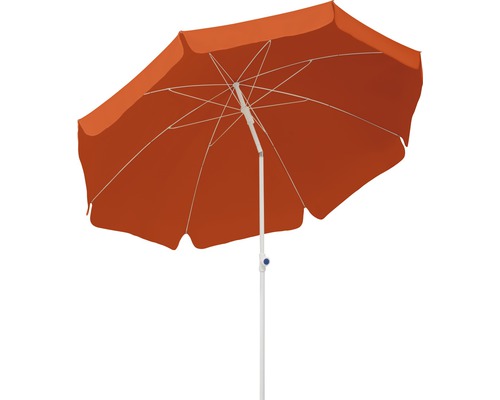 Sonnenschirm Schneider Ibiza Ø 200 cm H 215 cm terrakotta Sonnenschirm mit weißem Gestell