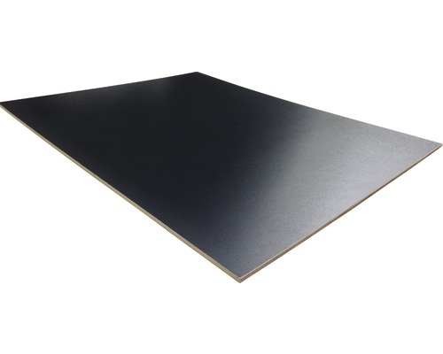 Dünn-HDF Platte einseitig Schwarz Fixmaß 1200x600x3 mm