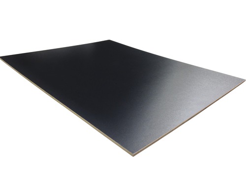 HDF-Platte Platte lackiert schwarz 1200,0 x 600,0 x 3,0 mm Dekorplatte mit einer Oberfläche