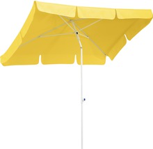 Quadratischer Sonnenschirm mit weißem Gestell