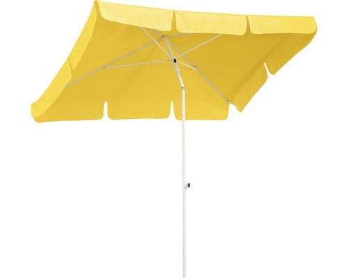 Sonnenschirm Schneider Ibiza 180 x 120 x 225 cm goldgelb Quadratischer Sonnenschirm mit weißem Gestell