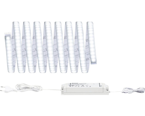MaxLED 1000 Betriebsfertiges Strip-Basisset 3,0 m 34W 3300 lm 6500 K tageslichtweiß 432 LED´s beschichtet 24V Smart Home-fähig nach Erweiterung LED-Streifen mit Trafo und Stecker