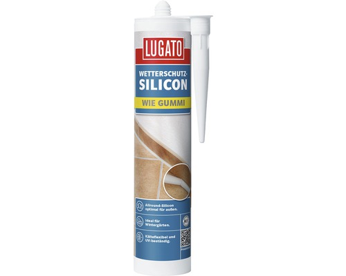 Lugato Wetterschutz-Silikon Wie Gummi transparent 310 ml