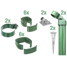 Zaunanschluss-Set ALBERTS FixClip zum Aufschrauben 102 cm grün-thumb-0 Zaunanschluss-Set ALBERTS FixClip zum Aufschrauben 102 cm grün-thumb-0