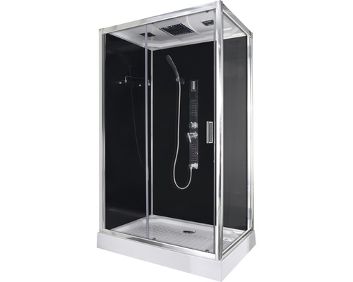 Fertigdusche Sanotechnik Trend 3 CL72 eckig 80x120x210 cm Komplette Duschkabine mit Duschkopf, Duschwanne und Schiebetür