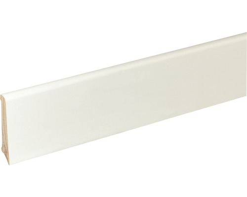 Sockelleiste S601 Buche weiß lack massiv 12x60x2400 mm Weiße Holzfußleiste