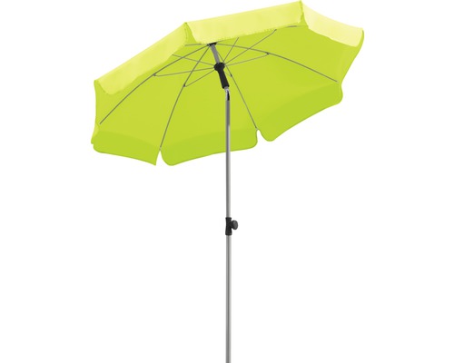 Sonnenschirm Schneider Locarno Ø 150 cm H 220 cm apfelgrün Rechteckiger Sonnenschirm mit Mittelmast