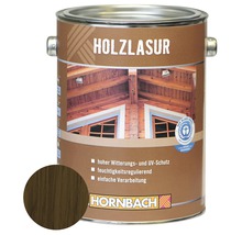 Holzlasur in einer Dose mit dem Umweltzeichen Blauer Engel und Hornbach Logo