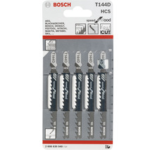 Bosch Stichsägeblätter T144D HCS, 5er-Packung für Holz