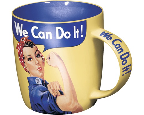 Tasse mit dem Aufdruck We Can Do It!