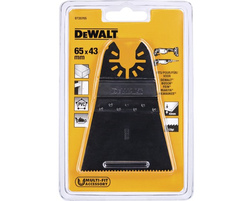 DeWalt Multifunktionswerkzeug Sägeblatt 65x43 Millimeter im Blisterpack