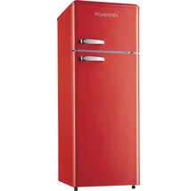 Roter Wolkenstein Kühlschrank mit zwei Türen und Griffen