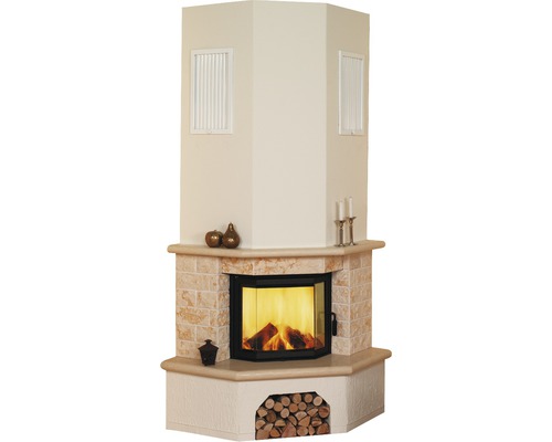 Kaminbausatz Hark Vermont Marmor classico-beige 8 kW