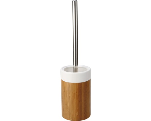 WC-Bürstengarnitur Form & Style Curetta Keramik mit Bambus weiß braun