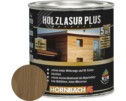 HORNBACH Holzlasur Plus eiche 375 ml