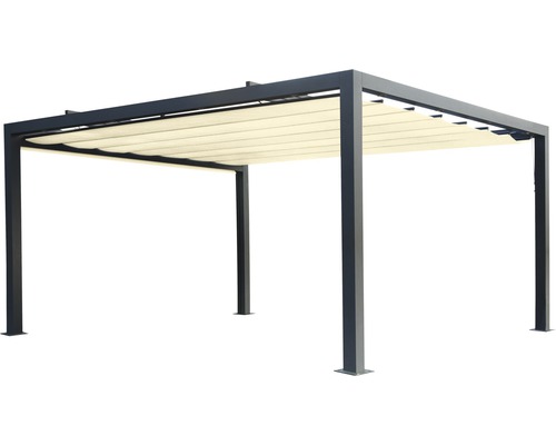 Freistehende Pergola mit verschiebbarem Stoffdach