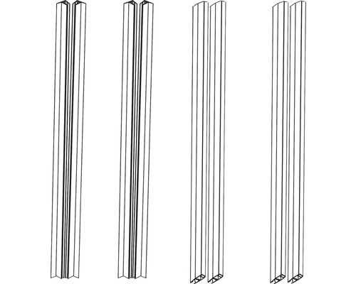 Dichtleisten Set basano HB16008 für Duschkabinen 5 mm Dichtleisten Set basano HB16008 für Duschkabinen 5 mm