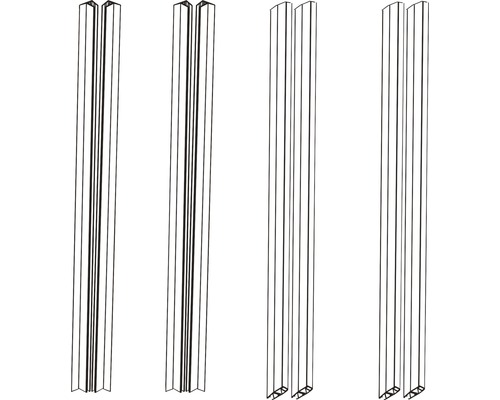 Dichtleisten Set basano HB16009 für Duschkabinen 5 mm Dichtleisten Set basano HB16009 für Duschkabinen 5 mm