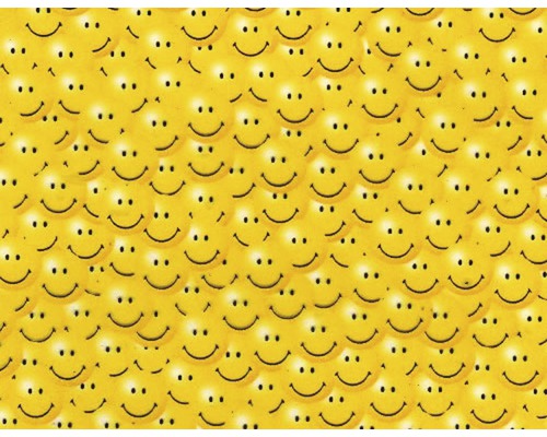 Wassertransferdruck Folie Smileys gelb CD-12-ZM 50x100 cm Gelbes Hintergrundmuster mit Smileys
