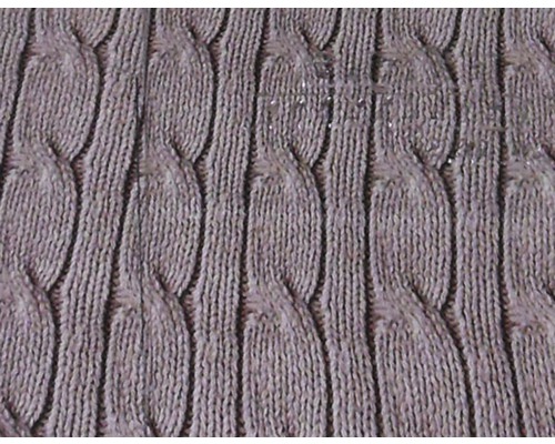 Wassertransferdruck Folie Wolle CD-183 50x100 cm Nahaufnahme eines Strickmusters mit Zopfmuster.