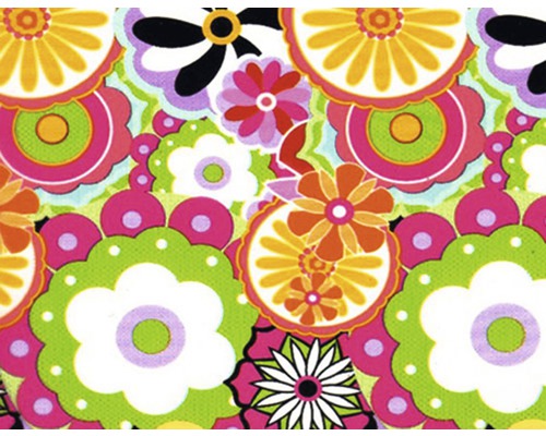Wassertransferdruck Folie Blumen bunt CD-206 50x100 cm Blumenmuster-Design mit verschiedenen Blütenformen