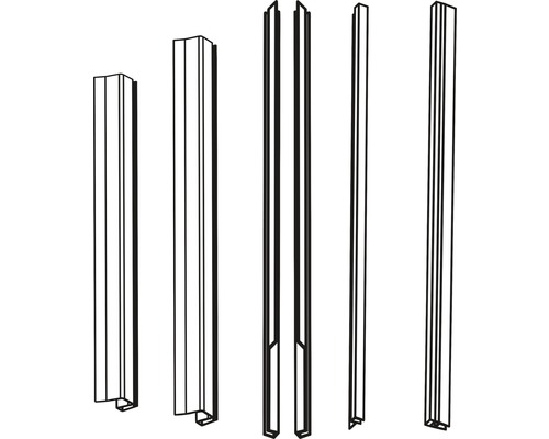 Dichtleistenset basano HB16053 für Duschkabinendrehtür Dichtleistenset basano HB16053 für Duschkabinendrehtür