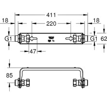Wandmontage-Set Grohe Sense Guard 22501000für GROHGrohe Sense Guard passend zu 22 500 LN0 und 22 502 LN0