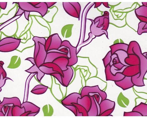 Wassertransferdruck Folie Rosen CD-63-Jl 50x100 cm Tapete mit Rosenmuster