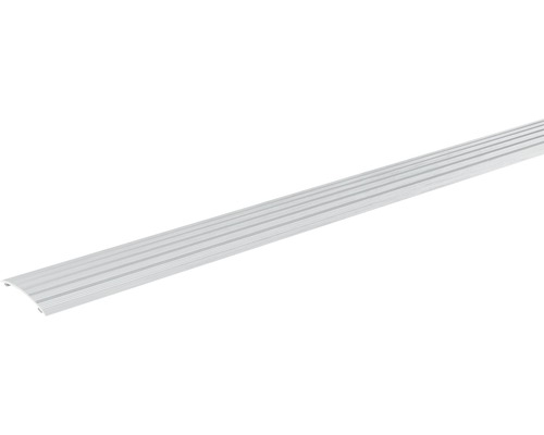 Anpassungsprofil silber eloxiert selbstklebend 40x4,5x2700 mm Aluminium Übergangsprofil mit geriffelter Oberfläche