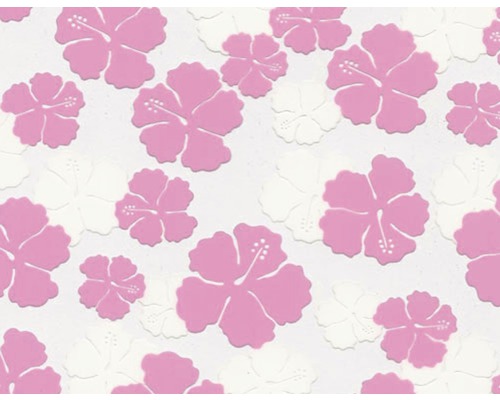 Wassertransferdruck Folie Blumen pink CD-280 50x100 cm Tapete mit Hibiskusblütenmuster