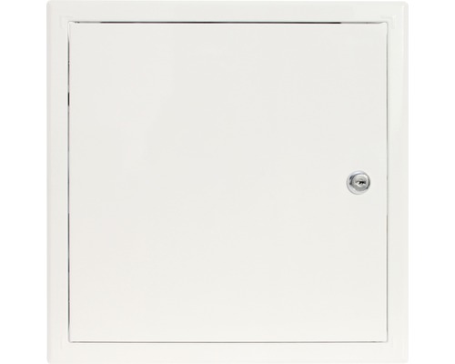 Revisionstür Softline Stahlblech verzinkt weiss RAL 9016 mit Zylinderschloss 40 x 40 cm-0