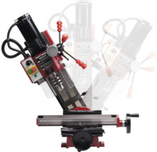 Rotwerk Fräsmaschine mit Einstellvorrichtungen zur präzisen Bearbeitung von Werkstücken.