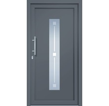 Haustür mit Glaseinsatz und Edelstahlgriff