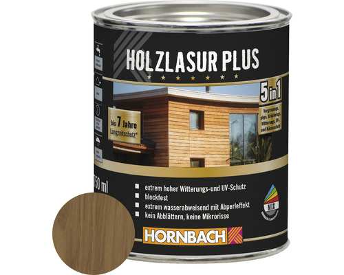 HORNBACH Holzlasur Plus eiche 750 ml