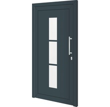 Haustür mit Glaseinsatz und Griff
