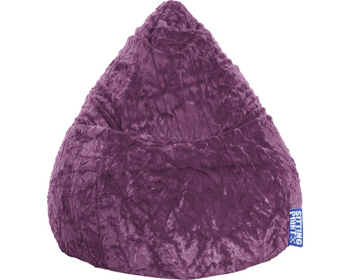 Sitzkissen Sitting Point Sitzsack Beanbag Fluffy L aubergine 70x90 cm