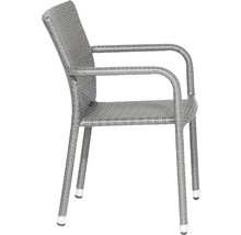 Gartenstuhl aus Polyrattan mit Armlehne