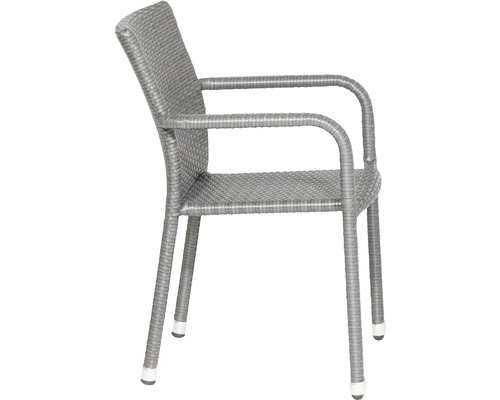 Gartenstuhl aus Polyrattan mit Armlehne