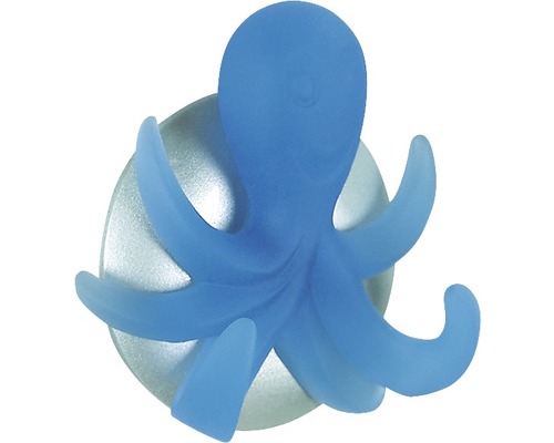 Bad-Dekor Haken Spirella Octopus blau