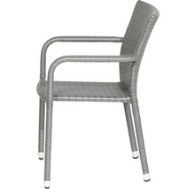 Gartenstuhl aus Polyrattan mit Armlehne