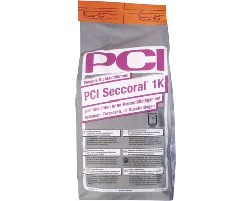 PCI Seccoral® 1K Flexible Dichtschlämme zum Abdichten grau 3,5 kg