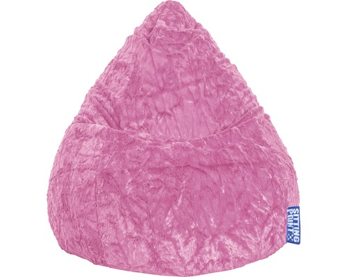 Sitzkissen Sitting Point Sitzsack Beanbag Fluffy XL pink 70x110 cm