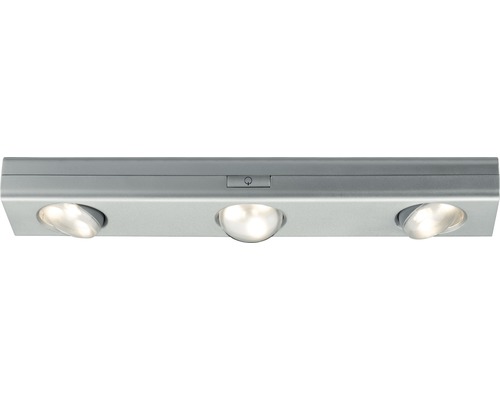 LED Schrankleuchte Jiggle chrom/matt dimmbar mit Leuchtmittel 3-flammig 3x22 lm 3000 K warmweiß B 300 mm
